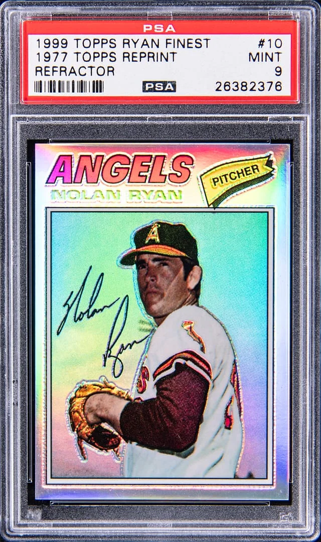 1999 Topps Nolan Ryan Ryan Finest 1977 Topps Reprint Refractor #10 card image
