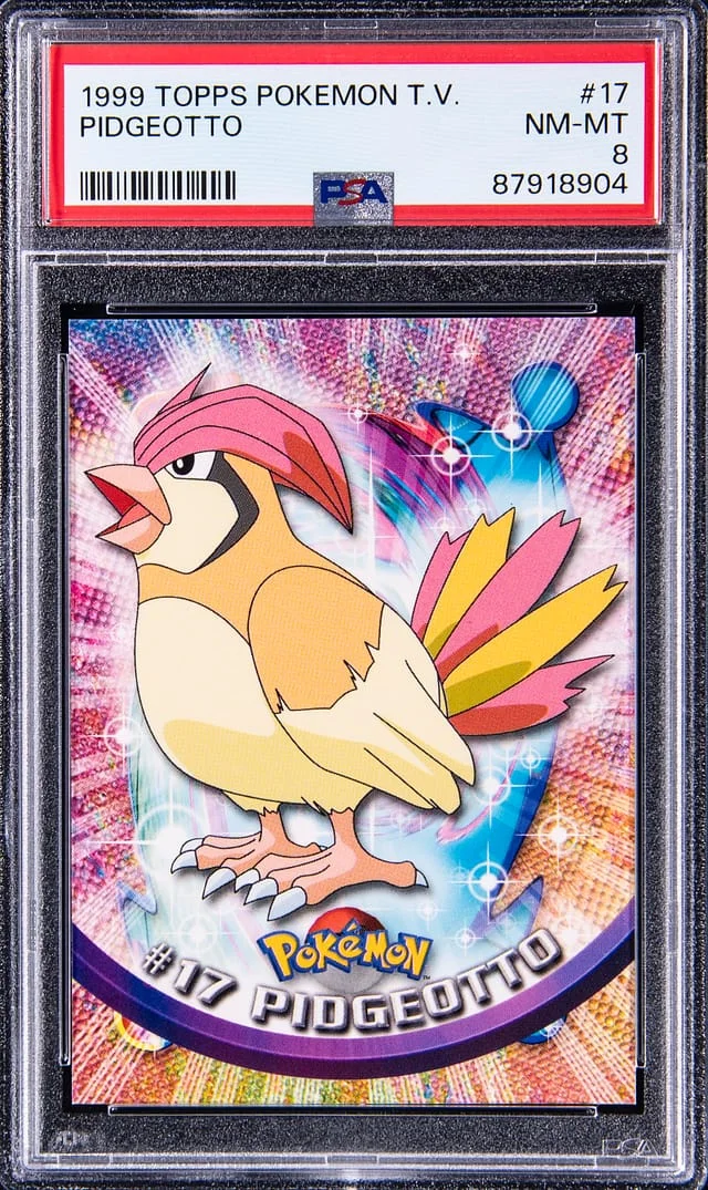 1999 Topps Pidgeotto Pokemon Tv Rainbow Foil #17 card image