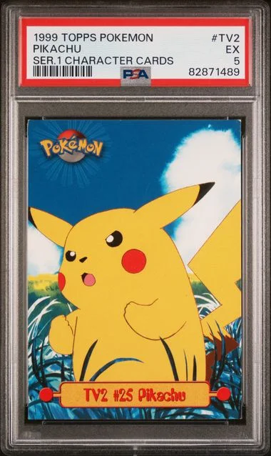 1999 Topps Pikachu Pokemon Series 1 Character Cards #TV2 card image