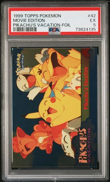 1999 Topps Pikachu's Vacation Pokemon The Movie Edition Foil #42 card image