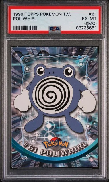 1999 Topps Poliwhirl Pokemon Tv #61 card image