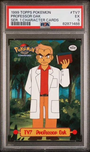 1999 Topps Professor Oak Pokemon Series 1 Character Cards #TV7 card image