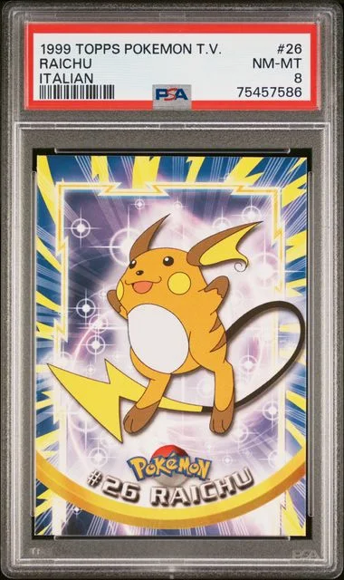 1999 Topps Raichu Pokemon Tv Italian #26 card image