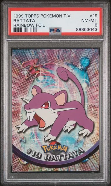 1999 Topps Rattata Pokemon TV Foil Italian #19 card image