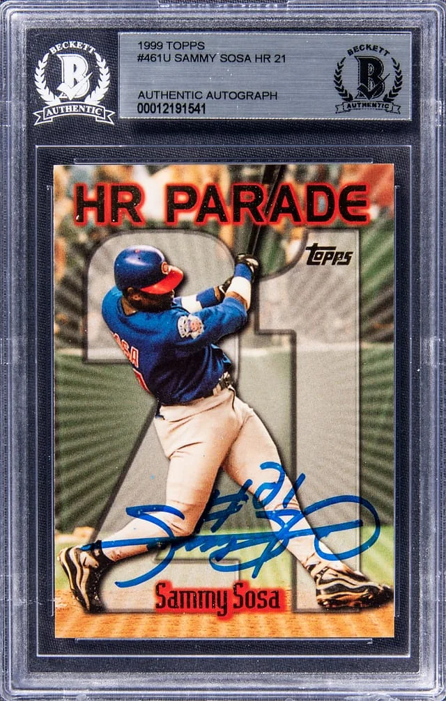 1999 Topps Sammy Sosa Home Run Parade #461 card image