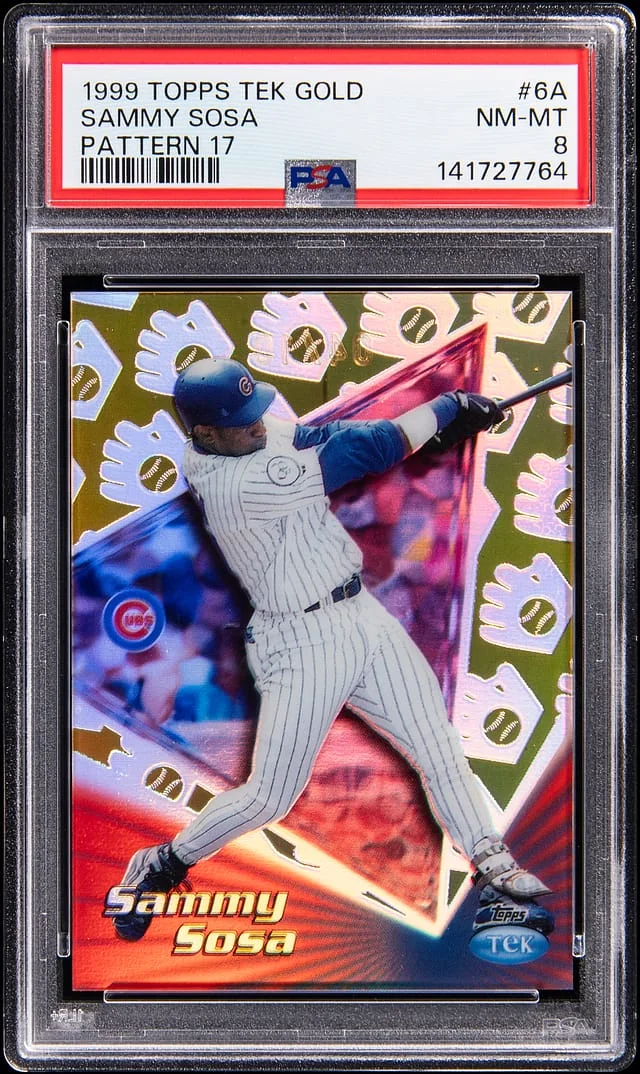 1999 Topps Sammy Sosa Tek Gold Pattern 17 #6A card image
