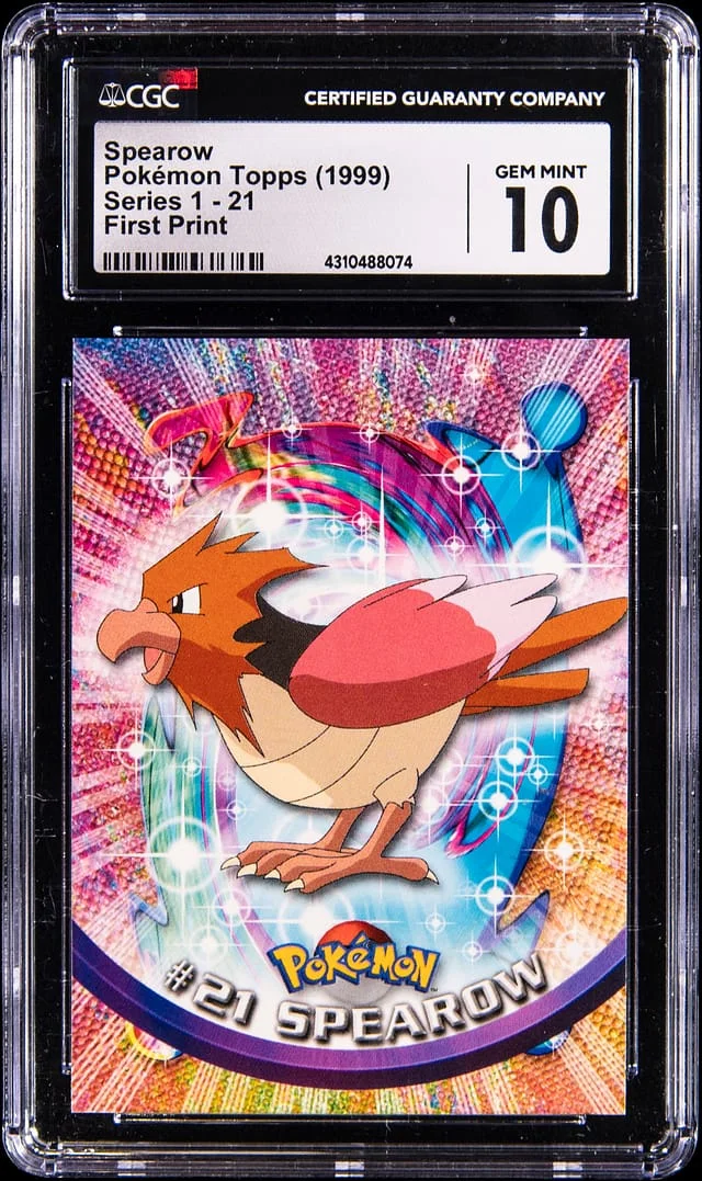 1999 Topps Spearow Pokemon Series 1 First Print #21 card image