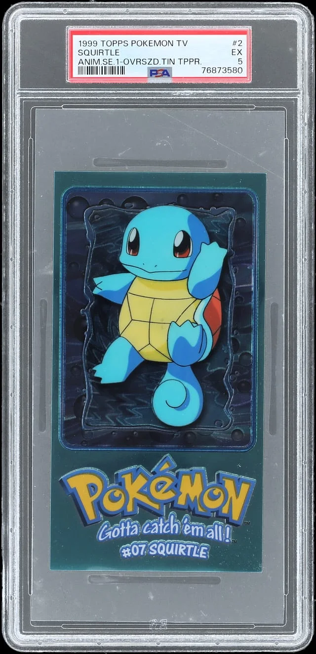 1999 Topps Squirtle Pokemon Tv Animation Series 1 Oversized Tin Toppers #2 card image