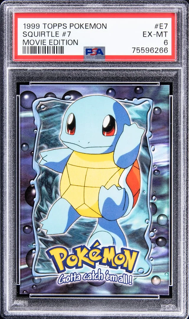 1999 Topps Squirtle Pokemon Movie Edition #E7 card image
