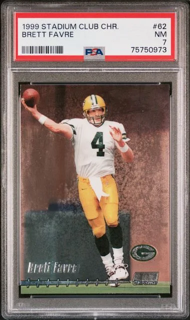 1999 Topps Stadium Club Chrome Brett Favre #62 card image