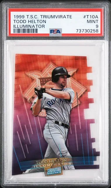1999 Topps Stadium Club Todd Helton Triumvirate Illuminator #T10A card image