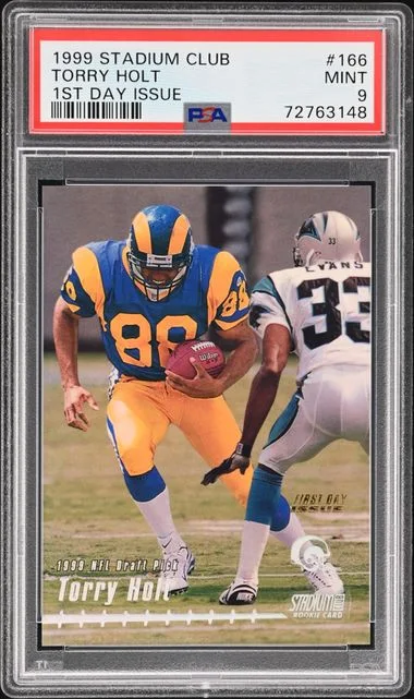 1999 Topps Stadium Club Torry Holt 1st Day Issue #166 card image