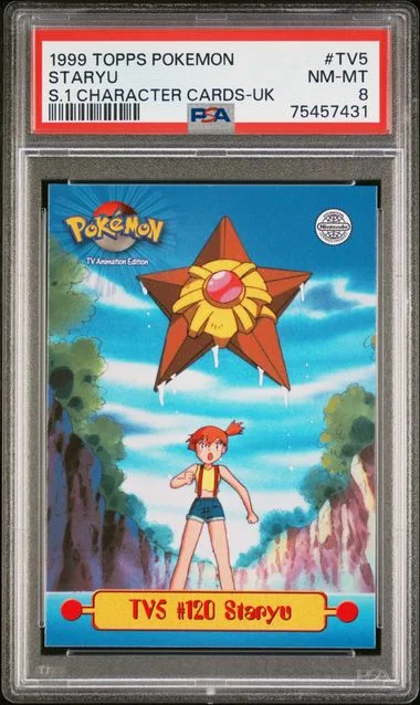 1999 Topps Staryu Pokemon Series 1 Character Cards United Kingdom #TV5 card image