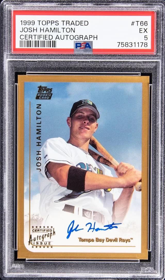1999 Topps Traded Josh Hamilton Certified Autograph #T66 card image