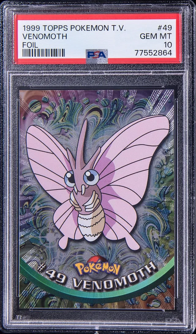 1999 Topps Venomoth Pokemon T.V. Foil #49 card image