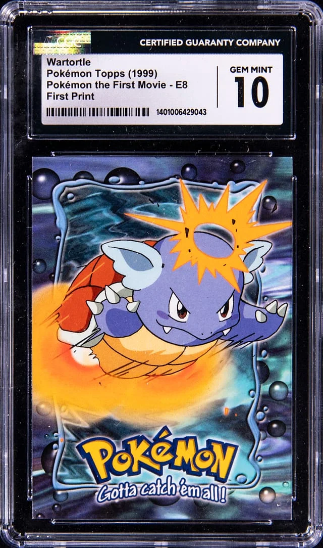 1999 Topps Wartortle Pokemon First Movie First Print #E8 card image