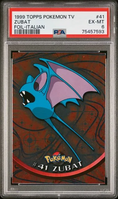 1999 Topps Zubat Pokemon TV Foil Italian #41 card image