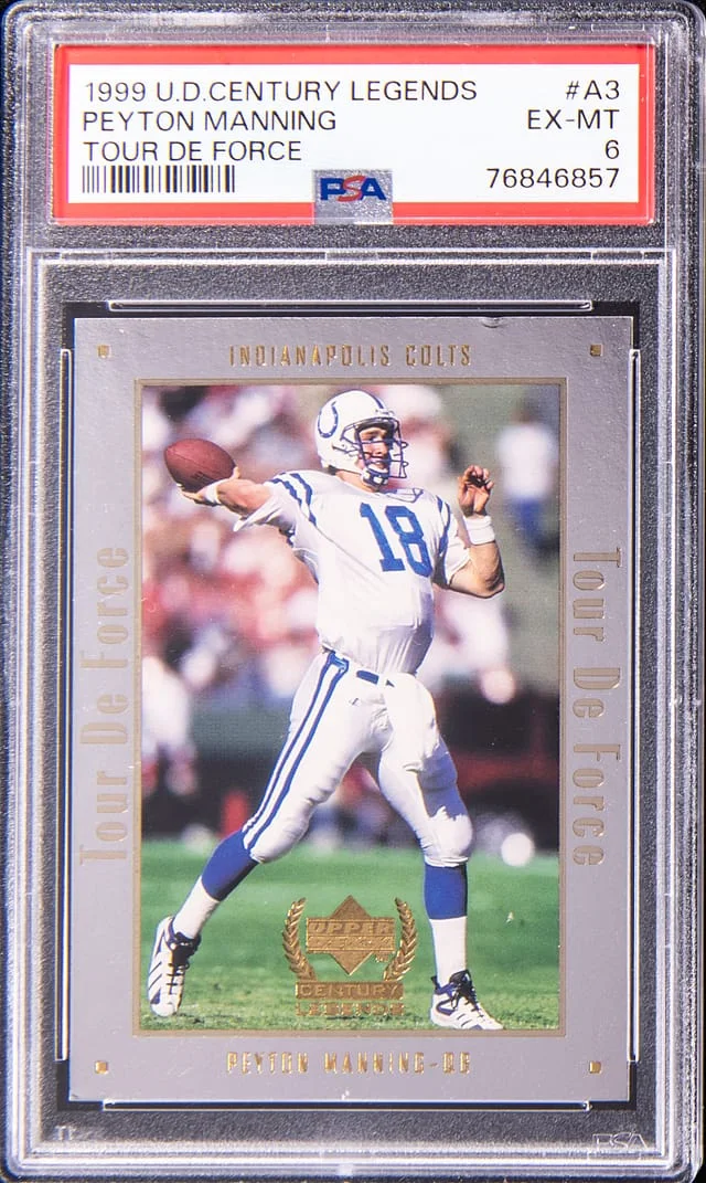 1999 U.D. Century Legends Tour De Force Peyton Manning #A3 card image