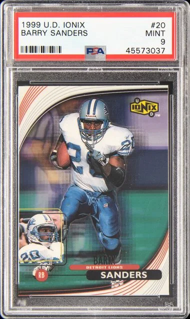 1999 U.D. Ionix Barry Sanders #20 card image