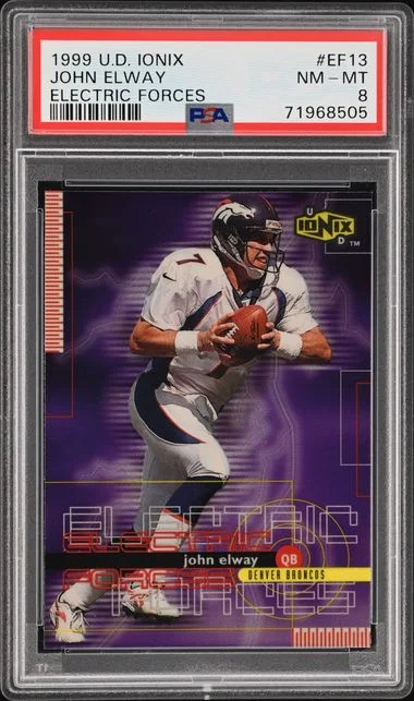 1999 U.D. Ionix Electric Forces Electric Forces John Elway #Ef13 card image