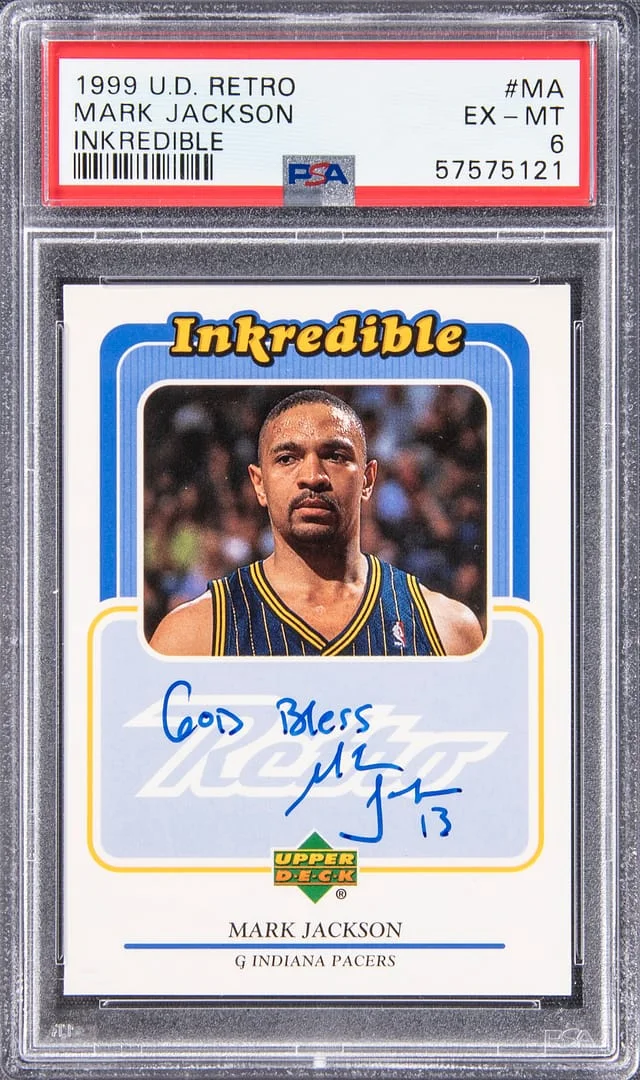 1999 U.D Retro Inkredible Mark Jackson #MA card image
