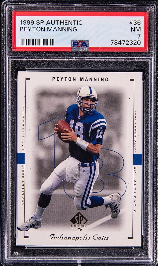 1999 UD SP Authentic Peyton Manning #36 card image