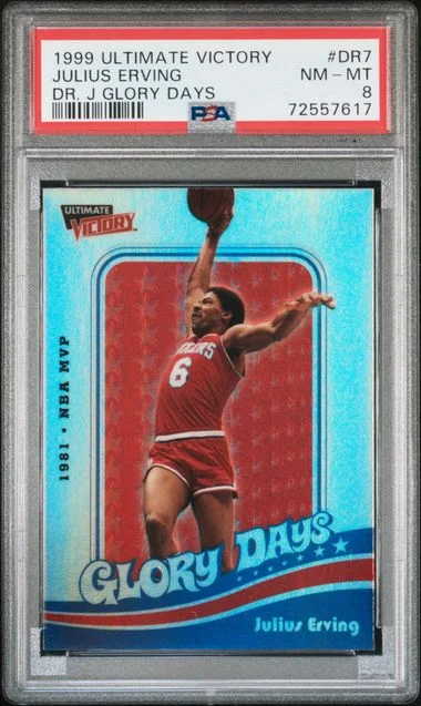 1999 Ultimate Victory Dr. J Glory Days Julius Erving #DR7 card image