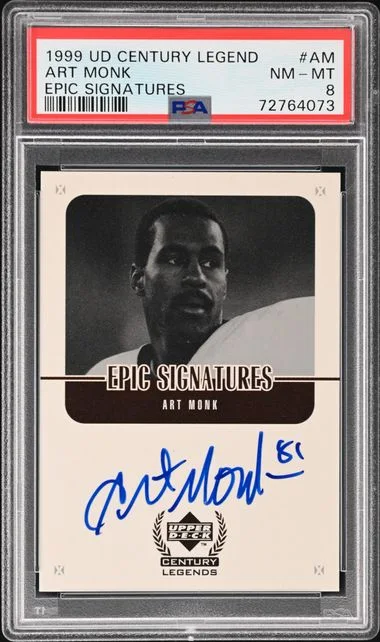 1999 Upper Deck Art Monk Century Legends Epic Signatures #AM card image
