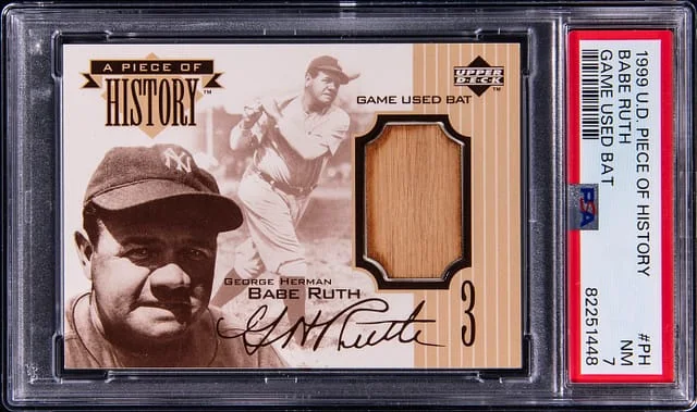 1999 Upper Deck Babe Ruth A Piece of History Game Used Bat #PH card image