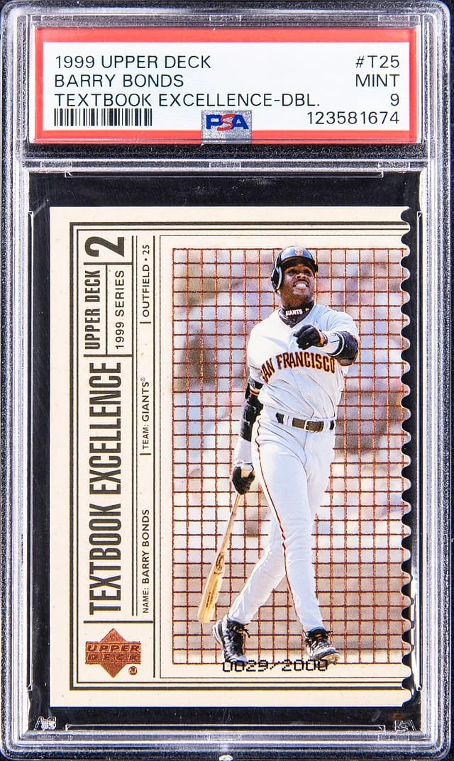 1999 Upper Deck Barry Bonds Textbook Excellence Double #T25 card image