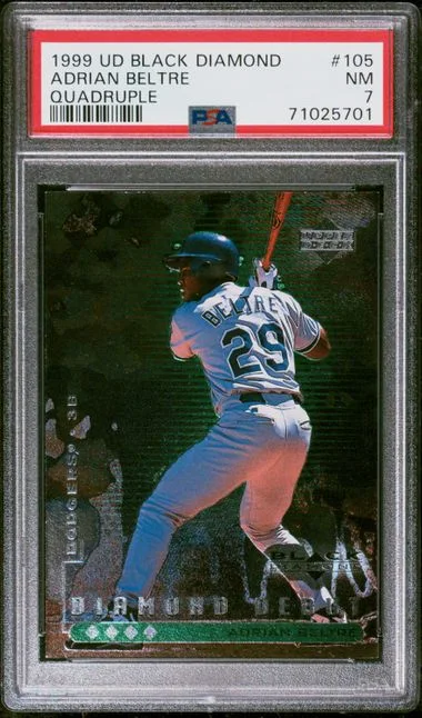 1999 Upper Deck Black Diamond Adrian Beltre Quadruple #105 card image