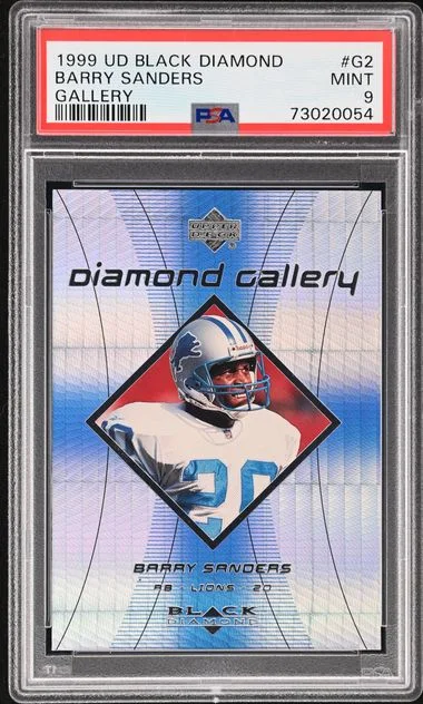 1999 Upper Deck Black Diamond Barry Sanders Gallery Gallery #G2 card image