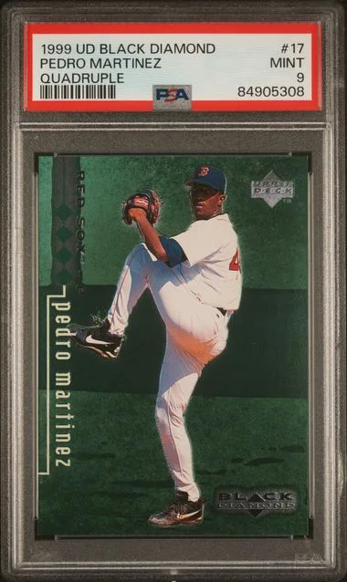 1999 Upper Deck Black Diamond Pedro Martinez Quadruple #17 card image