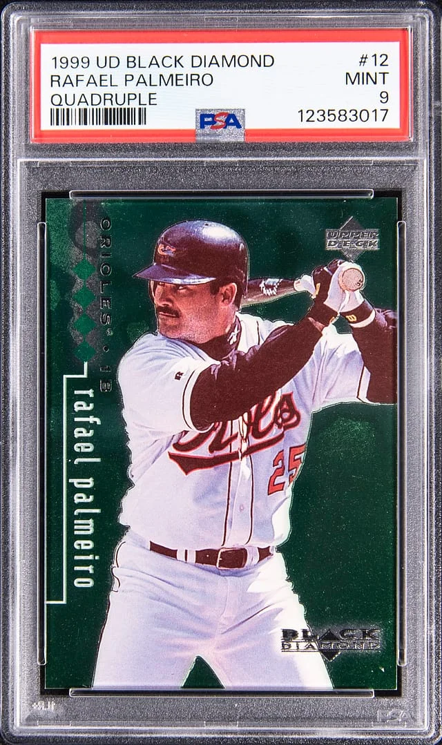 1999 Upper Deck Black Diamond Rafael Palmeiro Quadruple #12 card image