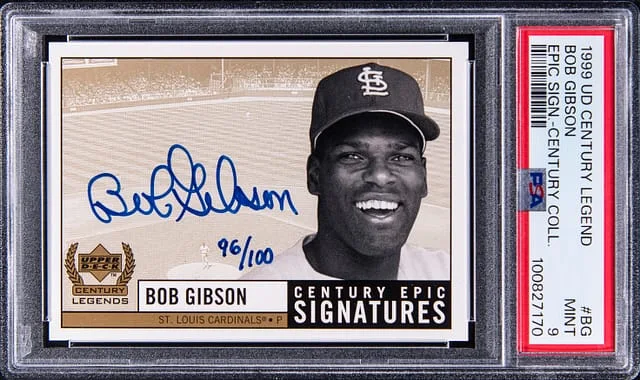 1999 Upper Deck Bob Gibson Century Legends Epic Signatures #BG card image