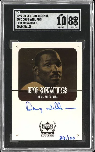 1999 Upper Deck Doug Williams Century Legends Epic Signatures Gold #DWC card image