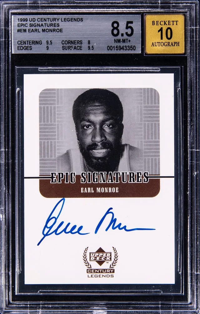 1999 Upper Deck Earl Monroe Century Legends Epic Signatures #EM card image