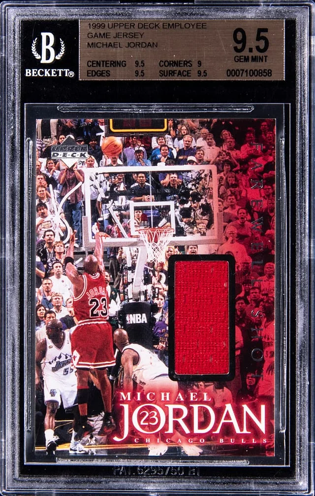 1999 Upper Deck Employee Game Jersey Michael Jordan #no-number card image