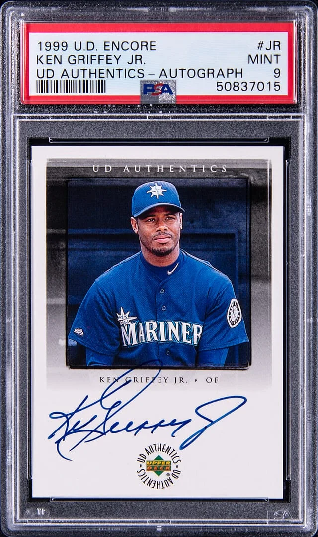 1999 Upper Deck Encore Ken Griffey Jr. UD Authentics Autograph #JR card image