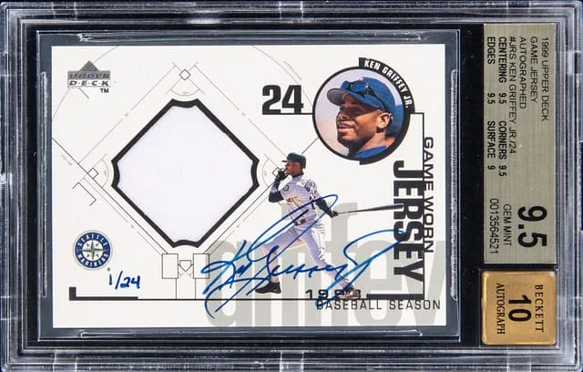 1999 Upper Deck Game Jersey Ken Griffey Jr. Autographed #JRS card image