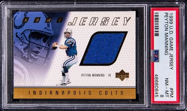 1999 Upper Deck Game Jersey Peyton Manning #PM card image