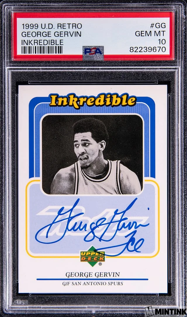 1999 Upper Deck George Gervin Retro Inkredible Inkredible #GG card image