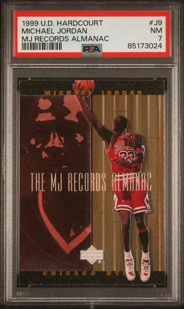 1999 Upper Deck Hardcourt Michael Jordan MJ Records Almanac #J9 card image