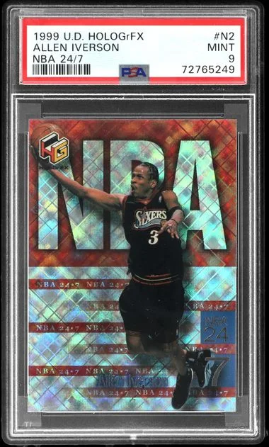 1999 Upper Deck HoloGrFX Allen Iverson NBA 24/7 NBA 24/7 #N2 card image