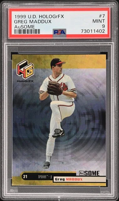1999 Upper Deck HoloGrFX Greg Maddux AuSome #7 card image