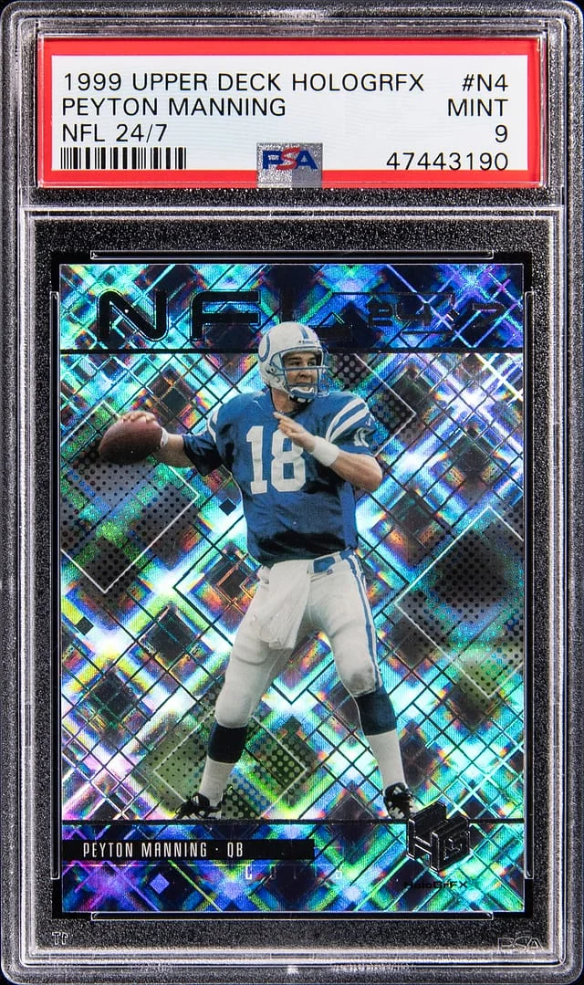 1999 Upper Deck HoloGrFX Peyton Manning NFL 24/7 #N4 card image