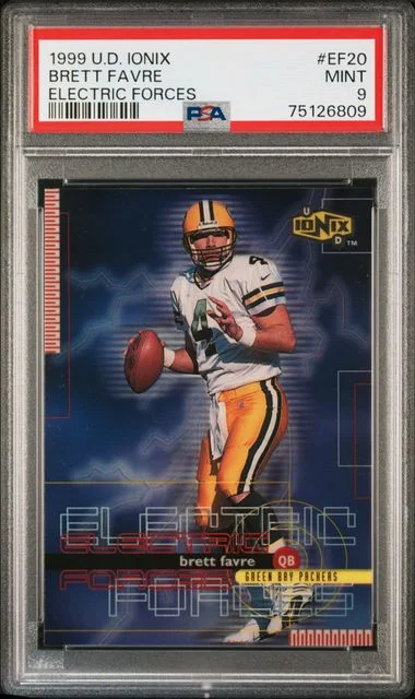 1999 Upper Deck Ionix Brett Favre Electric Forces Electric Forces #EF20 card image