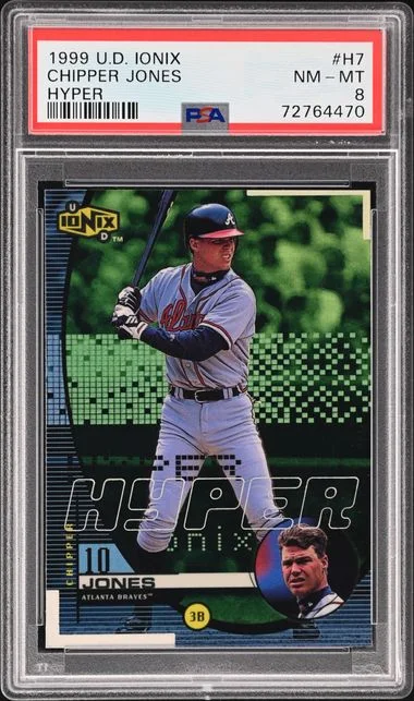 1999 Upper Deck Ionix Chipper Jones Hyper #H7 card image