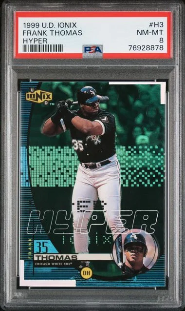 1999 Upper Deck Ionix Frank Thomas Hyper #H3 card image