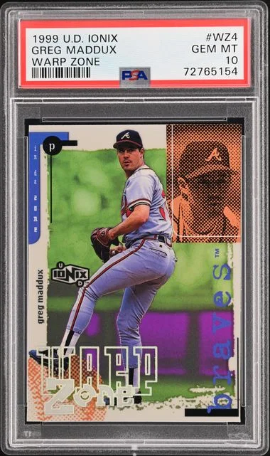 1999 Upper Deck Ionix Greg Maddux Warp Zone #WZ4 card image